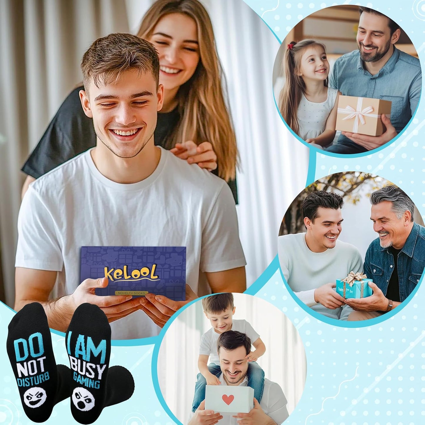 Do Not Disturb I'M Gaming Socks,Men Gifts for Men Teen Boys Dad Him Son Fathers,Valentines Christmas Stocking Stuffers
