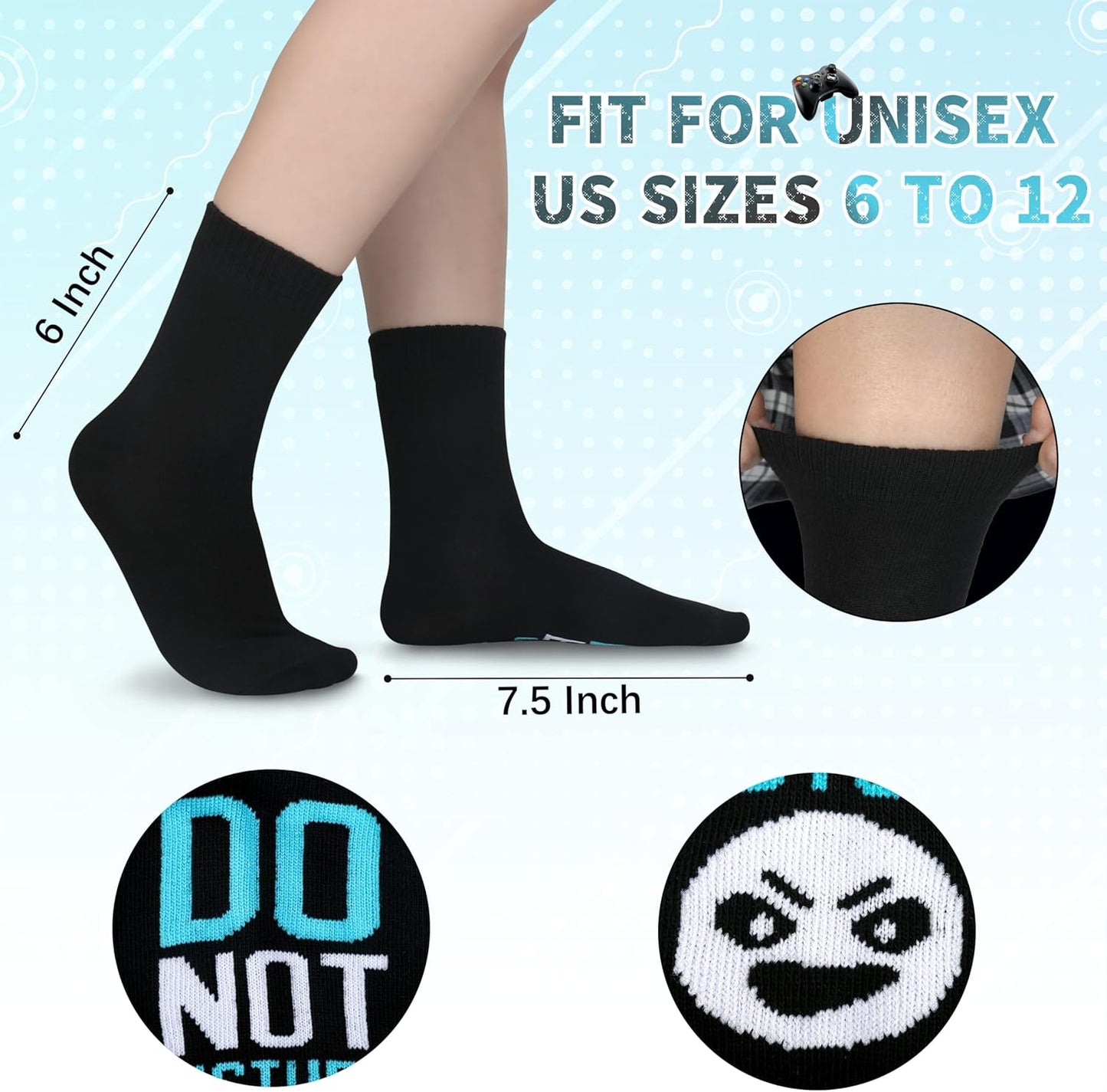 Do Not Disturb I'M Gaming Socks,Men Gifts for Men Teen Boys Dad Him Son Fathers,Valentines Christmas Stocking Stuffers