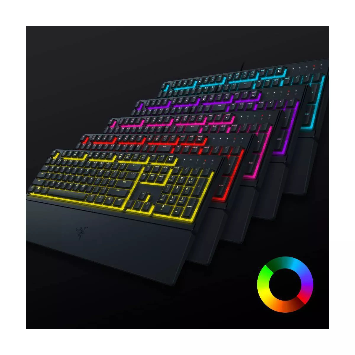 Razer Ornata V3 X Low Profile Gaming Keyboard for PC: Ergonomic USB-A Membrane Keypad