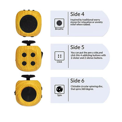 6 Sides Fidget Cube Sensory Toys for Adults and Kids with ADHD ADD OCD Autism Anxiety anti Stress Relive EDC Hand Fidget Toys