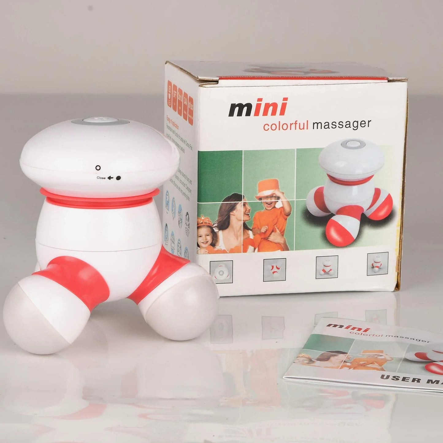 Handheld Massager Mini Portable Body Vibrating Massage with LED Light, Perfect for Hand/ Head /Neck/ Back/ Legs /Arms Face Pain Release