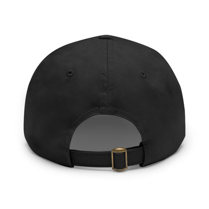 BadNewsGoat Leather Patch Dad Hat — Vintage Cartoon Goat Cap