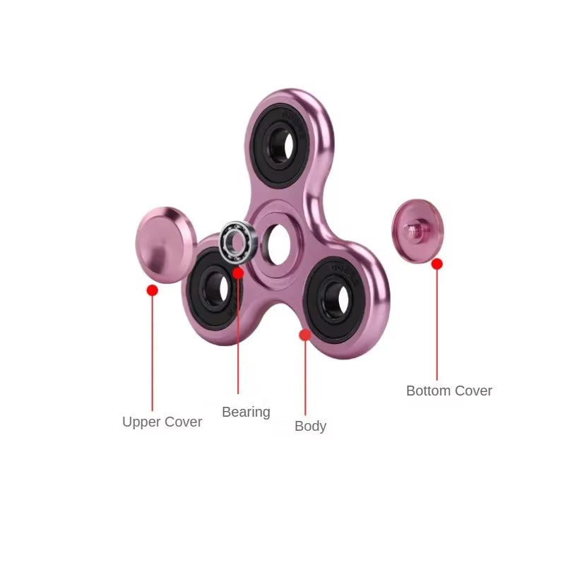 Fidget Finger Spinner Alloy Metal Hand Spinners Stress Relief Decompression Toys for Kids Adults Funny Gifts