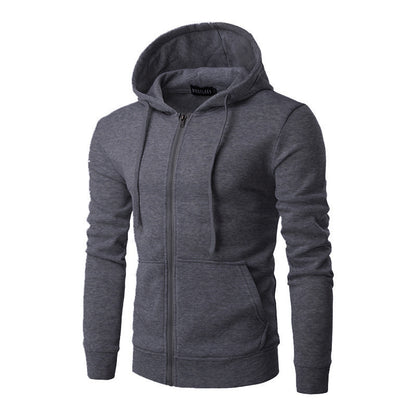 Casual Solid Color Cardigan Hoodie
