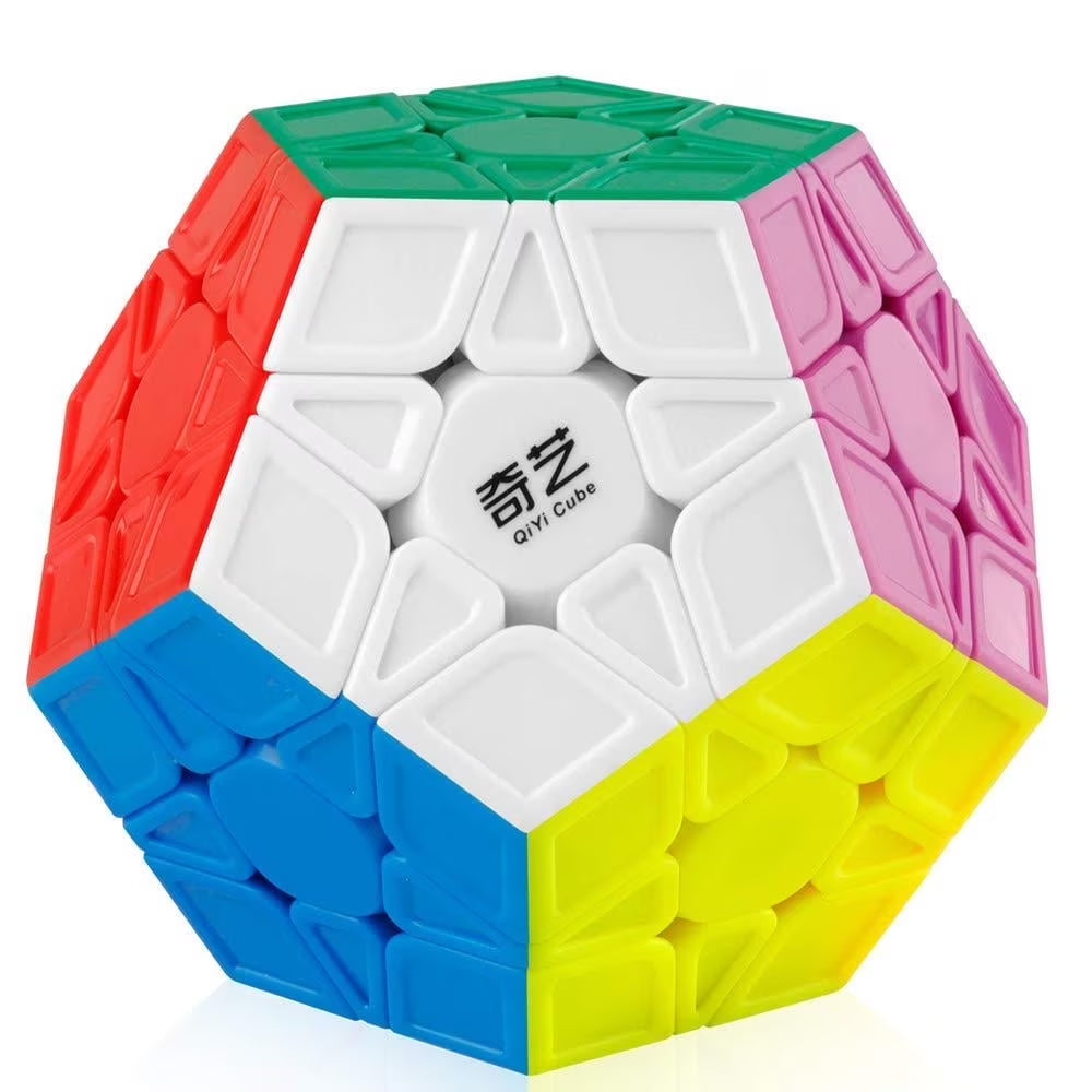 Qiyi Megaminx Cube Sculpted Stickerless 3X3 Pentagonal Dodecahedron Speed Cube Puzzle Toy (Qiheng S Version)