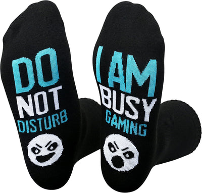 Do Not Disturb I'M Gaming Socks,Men Gifts for Men Teen Boys Dad Him Son Fathers,Valentines Christmas Stocking Stuffers