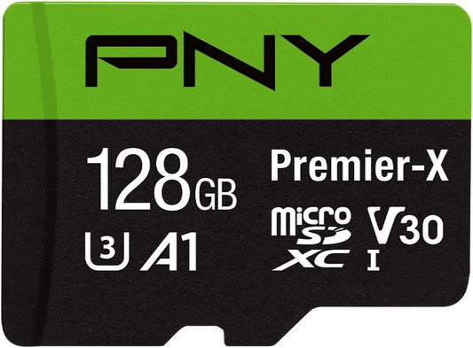 128GB Premier-X Class 10 U3 V30 Microsdxc Flash Memory Card - 100Mb/S, Class 10, U3, V30, A1, 4K UHD, Full HD, UHS-I, Micro SD