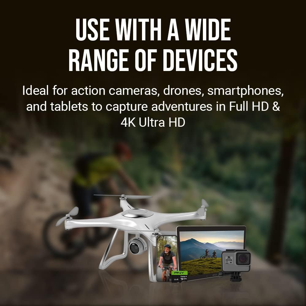 128GB Premier-X Class 10 U3 V30 Microsdxc Flash Memory Card - 100Mb/S, Class 10, U3, V30, A1, 4K UHD, Full HD, UHS-I, Micro SD