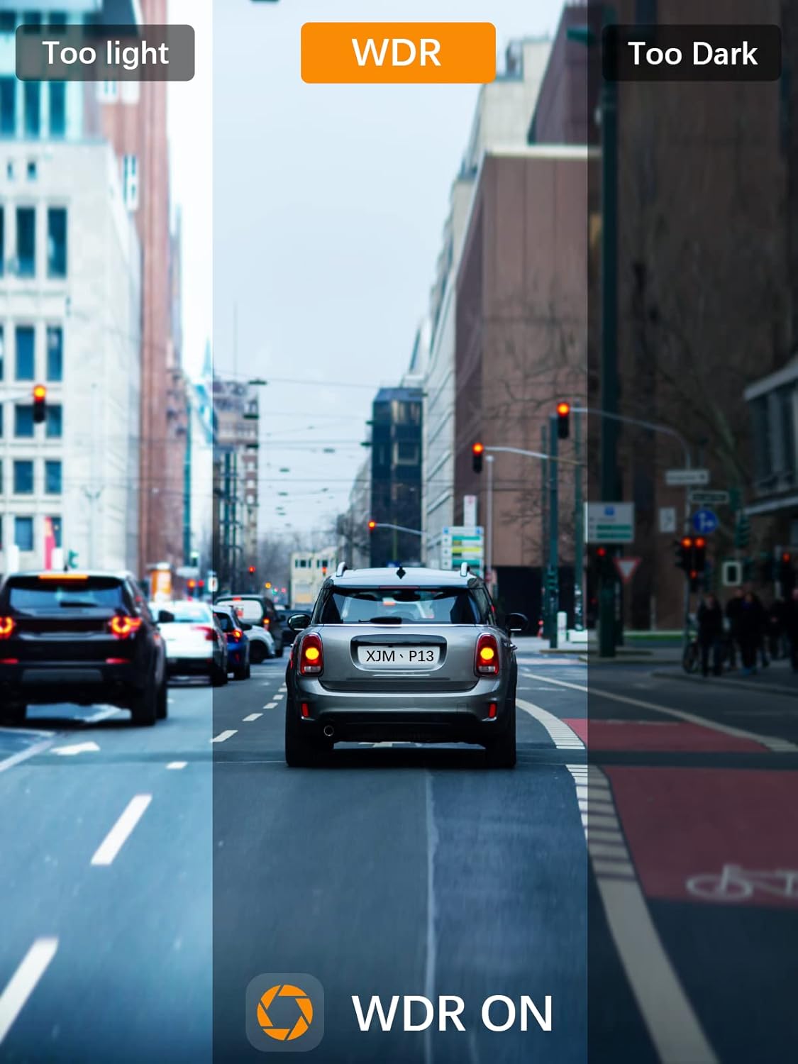 Dash Cam Wifi FHD 1080P Car Camera, Front Dash Camera for Cars, Mini Dashcams for Cars with Night Vision, 24 Hours Parking Mode, WDR, Loop Recording, G-Sensor, APP, Support 128GB Max