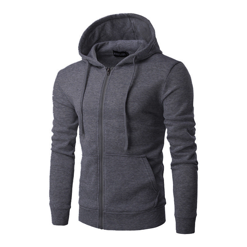 Casual Solid Color Cardigan Hoodie