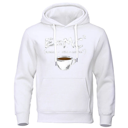 Milk Coffee Printing Fun Hoodie Men's Loose