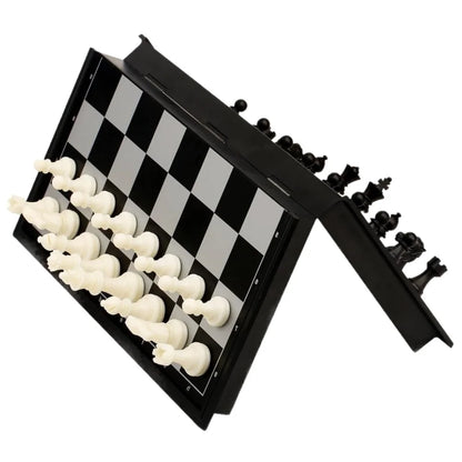 Magnetic Chess Set with Folding Chess Board 15" Foldable Chess Sets Travel Board Games