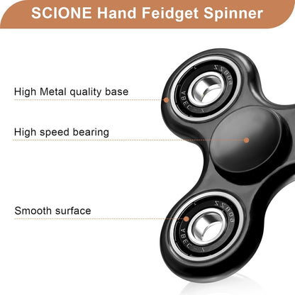 Fidget Spinner Toy 1 Pack, Cool Fidget Spinners for Kids Adults, Sensory Fidgets Toys Anxiety Relief for ADHD Autism, Portable Handheld Toy for Office, School, & Travel