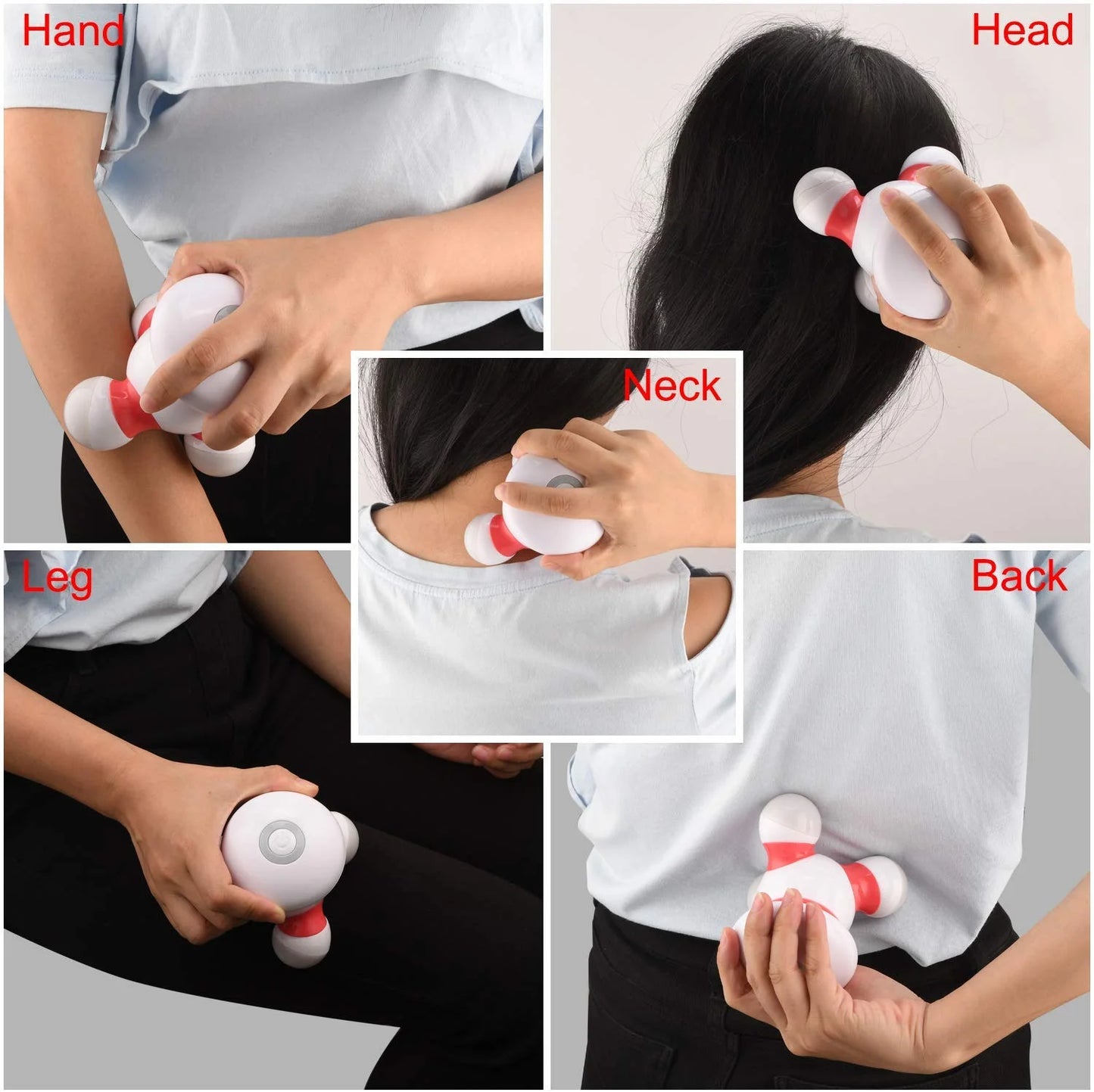 Handheld Massager Mini Portable Body Vibrating Massage with LED Light, Perfect for Hand/ Head /Neck/ Back/ Legs /Arms Face Pain Release