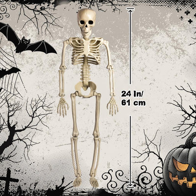 24 Inch Halloween Adjustable Skeleton Prop,Halloween Decoration Clearance,Halloween Party Decoration,Halloween Decoration Outdoor,Indoor