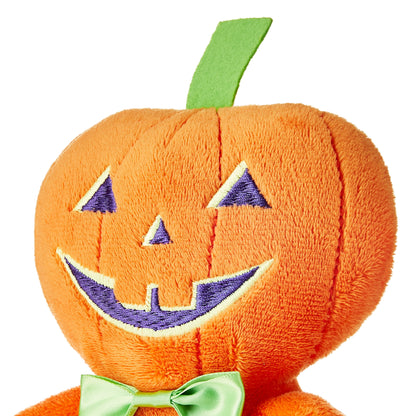 Halloween Plush Dog Toy with Squeaker, Pumpkin Boy, Orange, 6"