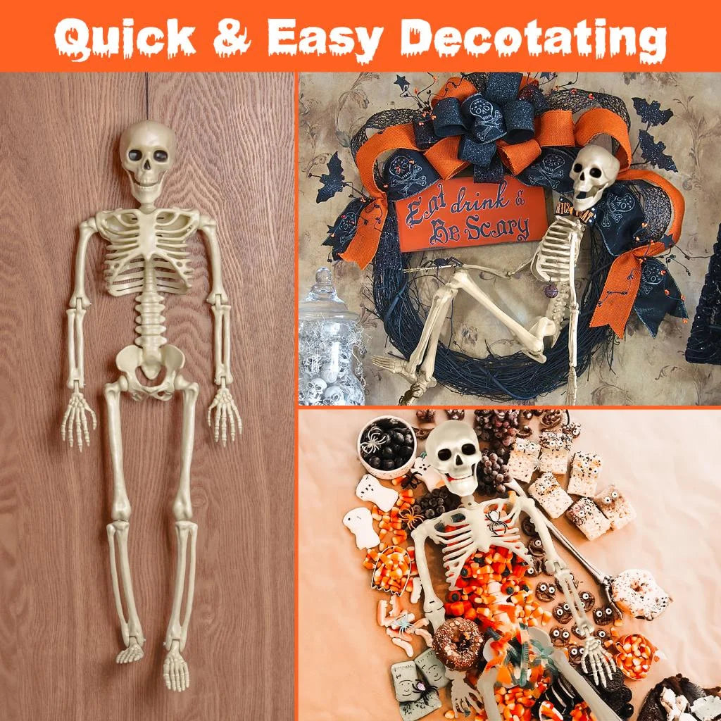 24 Inch Halloween Adjustable Skeleton Prop,Halloween Decoration Clearance,Halloween Party Decoration,Halloween Decoration Outdoor,Indoor