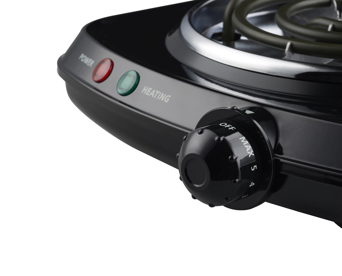 Single Coil Electric Burner and Hot Plate, 1100W, Black
